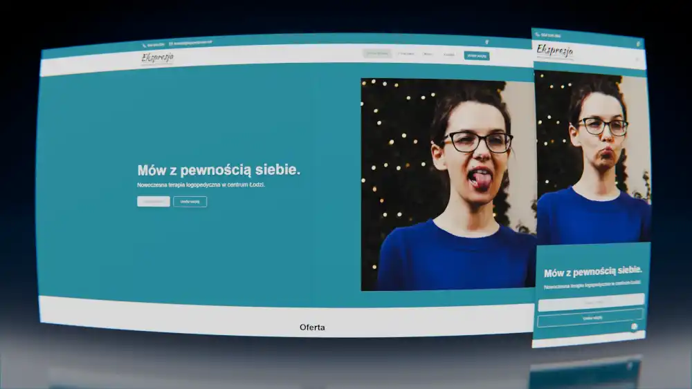 Logopeda Ekspresja - Mockup strony internetowej